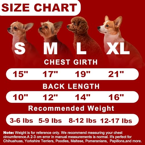 Dog Varsity Sweaters for Small Dogs (Red / Small(3-6lbs))