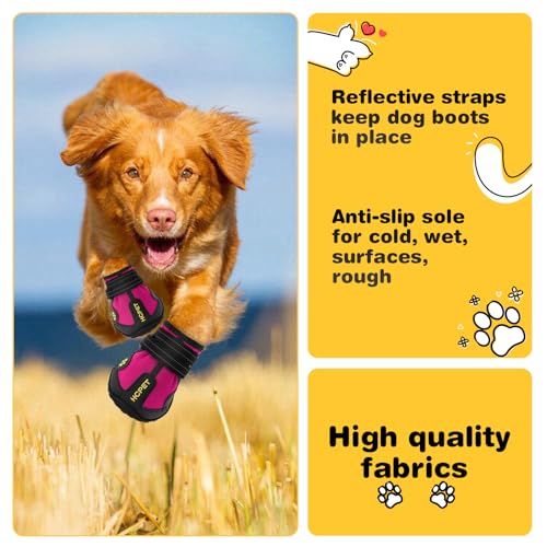 Dog Boots Dog Shoes for Large Dogs (Light Purple / Width 2.75 in)