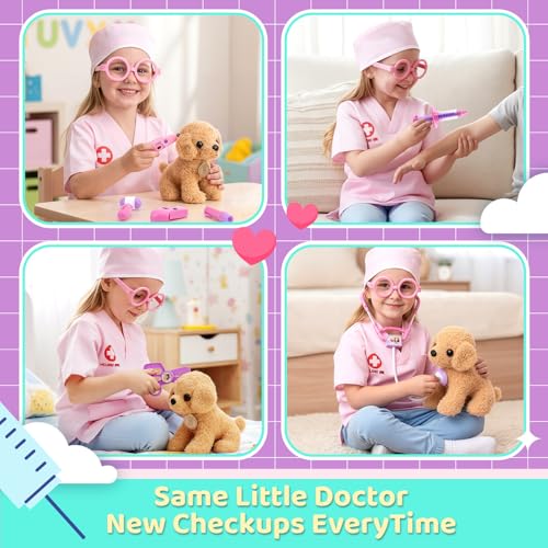 Doctor Kit with Puppy for Kids (Pink with Doll)