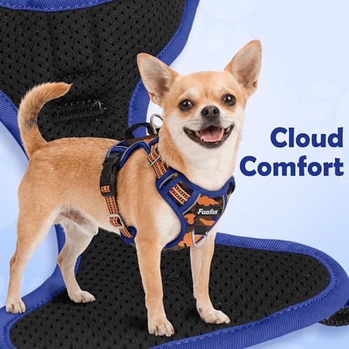 Dog Harness No Pull (Camo Orange / X-Large)