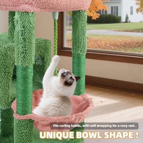 37.5" All-in-One Cat Tree Tower with Scratching Board & Posts Cozy Sleeping Perch Hammock and Toy Balls, Green (37.5'' / Green)