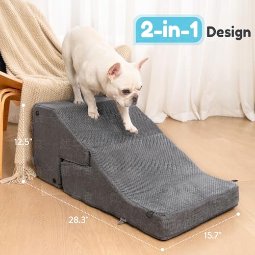3 Step Dog Stair and Ramp for Small Dogs and Cats