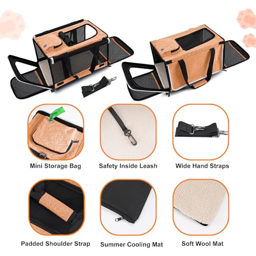 Dog Carry Bag Puppy (Muskmelon-Orange / 18.1"L x 11.8"W x 11.8"H)