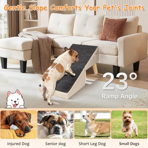 Ottoman Dog Ramp for Couch (Beige)