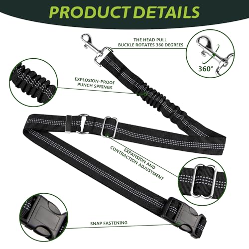 Golf Cart Dog Seat Leash (Black)