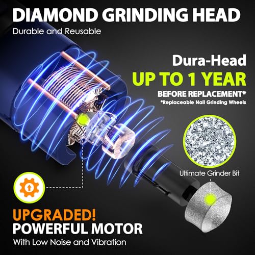 Dog Nail Grinder with 4 LED Lights (Sapphire Blue)