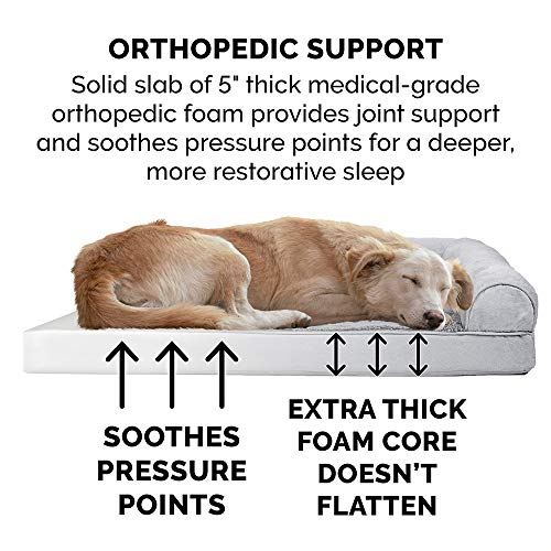 Orthopedic Dog Bed for Large Dogs w (Jumbo Plus / Gray)