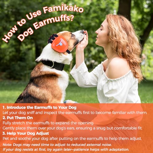 Dog Ear Muffs for Noise Protection (Orange / Small)