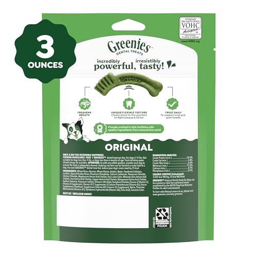 Teenie Original Natural Dental Dog Treats (11 Count (Pack of 1))