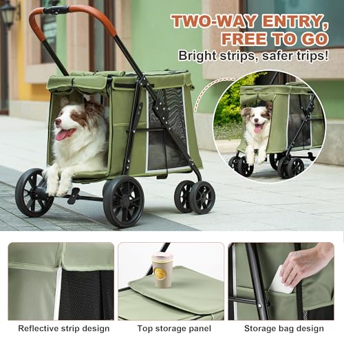Medium Dog Stroller (Green)