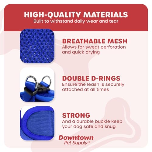 Step in Dog Harness for Teacup Dogs & Cats No Pull (XX-Small / Blue)