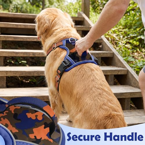 Dog Harness No Pull (Camo Orange / Medium)