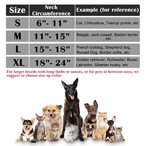 Inflatable Dog Cone Collar for Surgery Recovery (Blue-Grey / Small (Neck: 6"-11"))