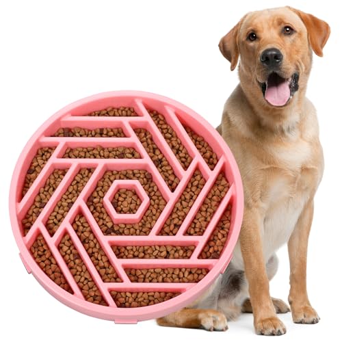 Slow Feeder Dog Bowl (pink)