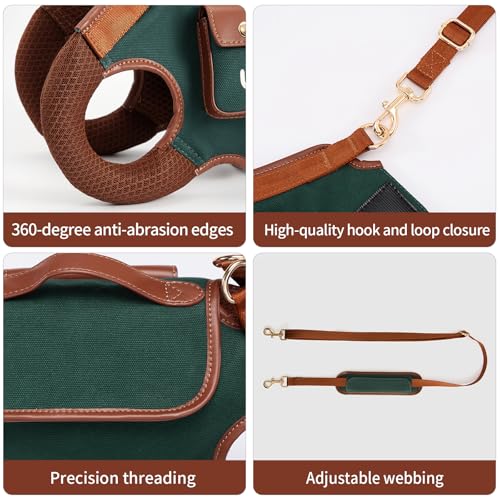 Dog Lift Harness Dog Carrier Sling for Small Dogs & Cats (Large(11-16 LBS) / 1.0 Green)