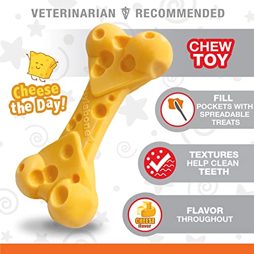 Power Chew Cheese Bone Dog Chew Toy (Cheese 1 Pack / X-Large)