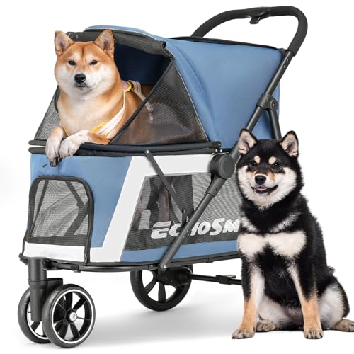 Dog Stroller for Medium & Small Dogs (Blue)