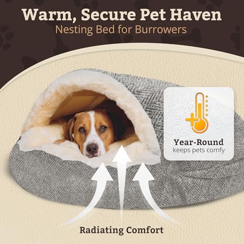 Cozy Cave Dog Bed (45.0"L x 45.0"W x 8.0"Th / Palmer Dove)