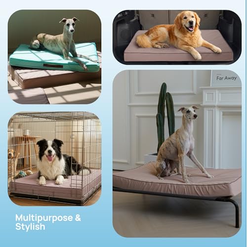 Cooling Dog Bed Large Sized for Summer (Dusty Rose / 36''x27''x3'')