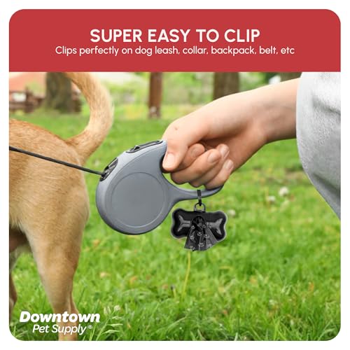 Poop Bags for Dogs with Dispenser (180 Count (Pack of 1) / Black with Paw Prints)