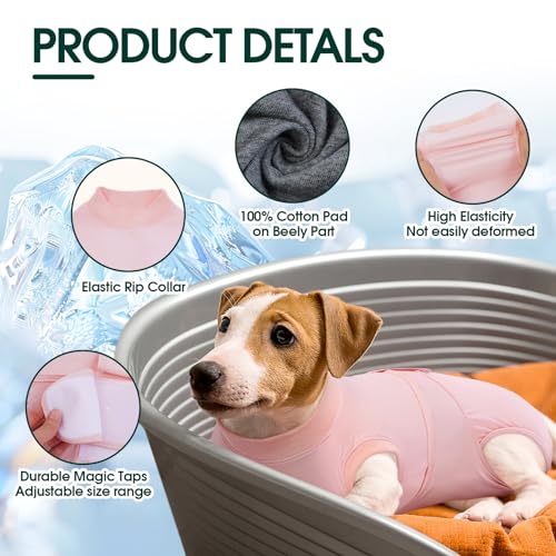 Dog Recovery Suit (Cooling Pink / Large)