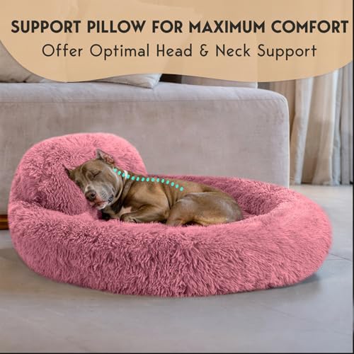 PetJett Large Dog Bed (Pink / Large - 36”L x 36”W x 8”Th)