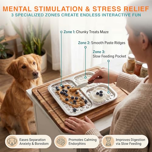 Stainless Steel Lick Mat for Dogs & Cats (1 Pack)
