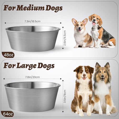 Heavy Duty Stainless Steel Dog Bowl (6 Cups / Basic Bowl)