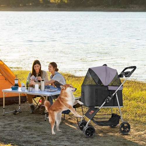Pet Stroller 35 lbs Weight Capacity (4 wheels, For Pets up to 35 Pound)