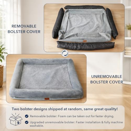 XL Orthopedic Dog Bed Waterproof for Extra Large Size Dogs (Grey / 41.0"L x 29.0"W x 7.5"Th)
