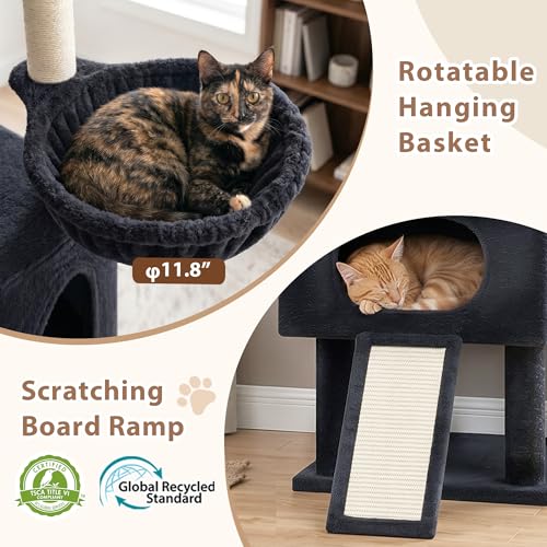 Cat Tree 78.7'' Cat Tower (78.7 inch / Smoky gray)