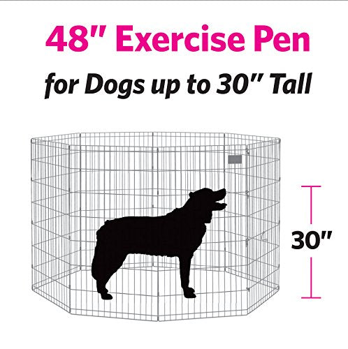 MidWest 48 Inch Exercise Pen (Gold Zinc w/ Door / 48" H)