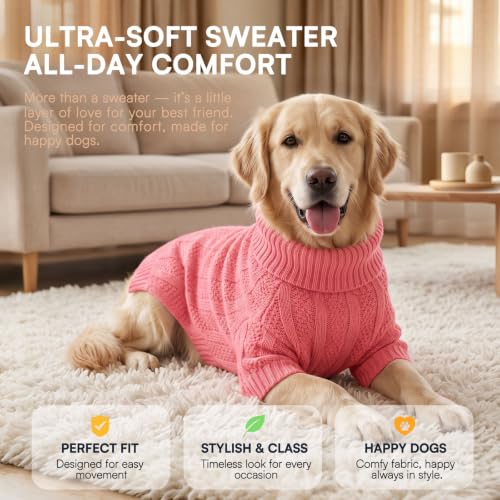 XXL Dog Sweater (XX-Large / Pink)