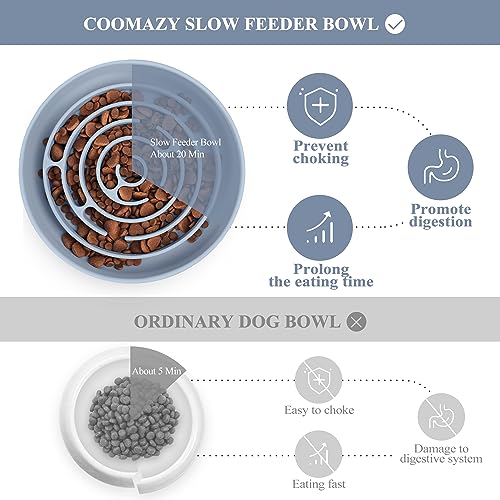 Slow Feeder Dog Bowl (Light Blue / L)