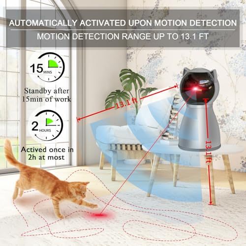 Interactive Cat Toys Laser for Indoor Cats (Gray)