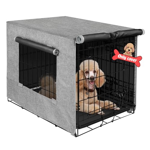 Dog Crate Cover (36.6"L x 23.0"W x 24.8"H / Grey)