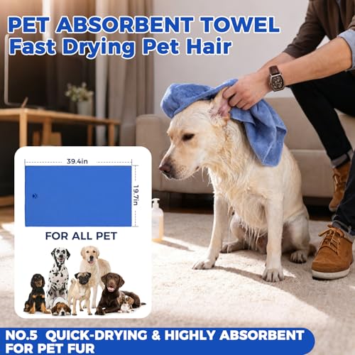 Bath Grooming Kit for Pets (Blue)