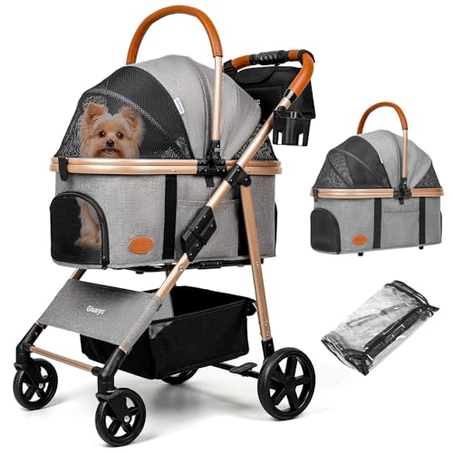 Dog Cat Stroller for Small (Grey)