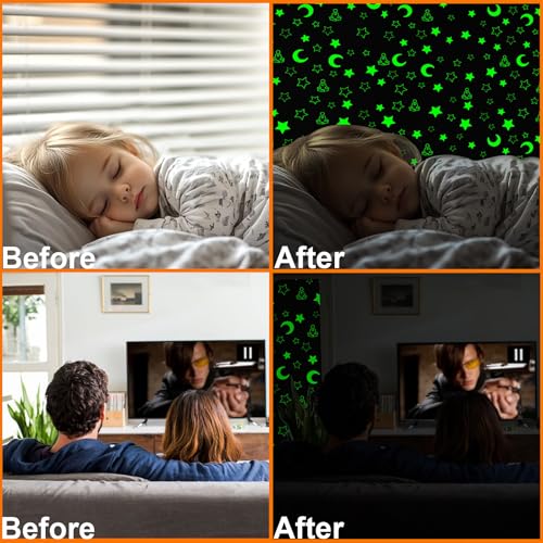 100% Upgraded Blackout Curtains (Star 98x57in)