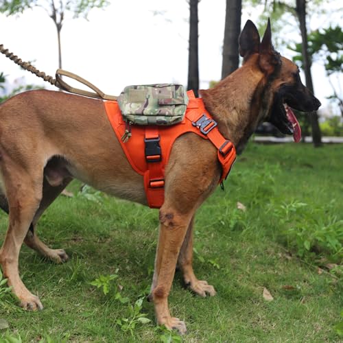 Tactical Dog Harness for Large Dogs (Large (Pack of 1) / Orange)