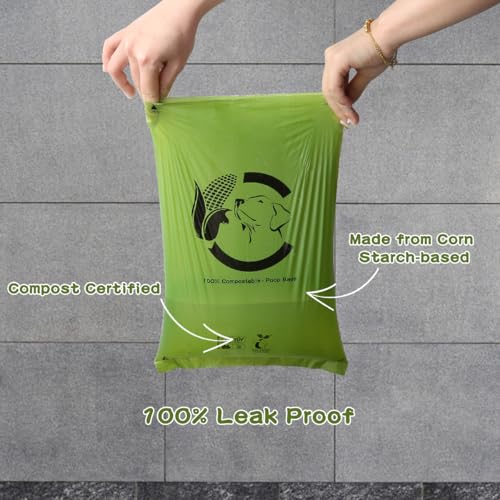 Certified Home Compostable Dog Poop Bags (Forest Green / 270 Count (Pack of 1))
