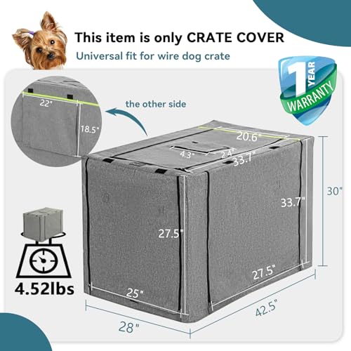 Dog Crate Cover (42.5"L x 28.0"W x 30.0"H)