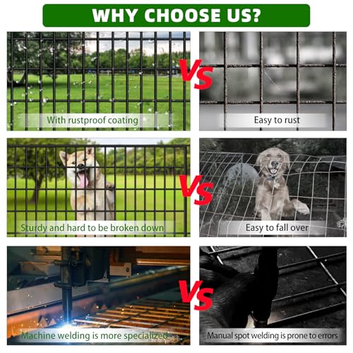 5 Panels Garden Fencing Animal Barrier with Lock (24in(H))