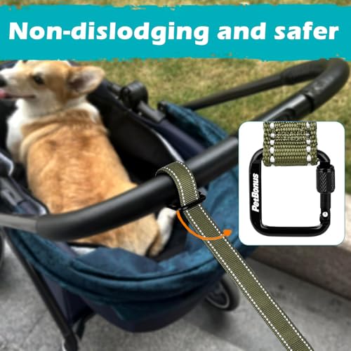 Dog Leash Wrist Strap with Lockable Clip for Dog Retractable Leash (Army Green / 1 Pack)