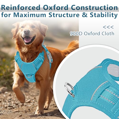 No Pull Dog Harness for Medium Sized Dogs (Medium(Chest:22.5-28") / Aqua-Oxford)