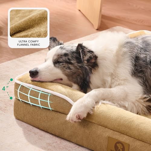 Dog Bed Medium Sized Dog (28.0"Lx23.0"Wx6.5"H / 02-Brown)