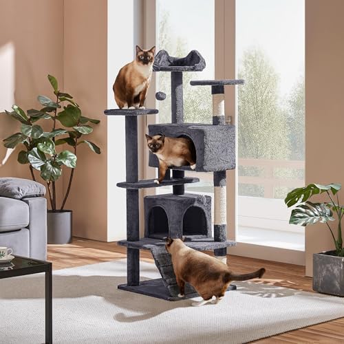 54in Cat Tree Tower (Dark Gray / 54in)