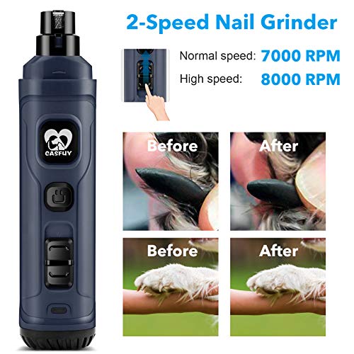 Dog Nail Grinder with 2 LED Light (B-Blue)