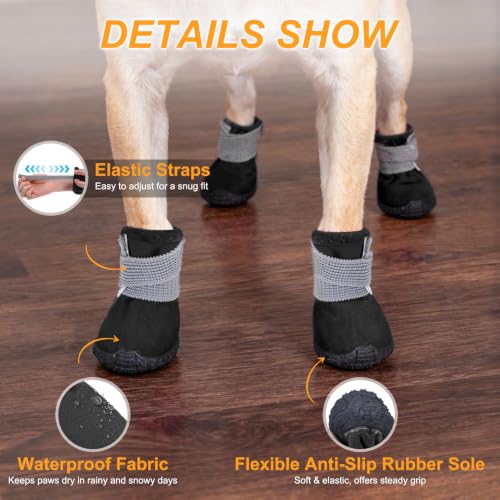 Dog Shoes Small Size Dogs (Black,Knit Fabric / #3)