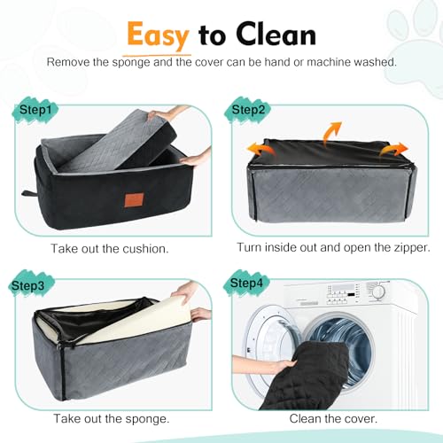 Dog Car Seat for Large Medium Size Dogs (Black/grey)
